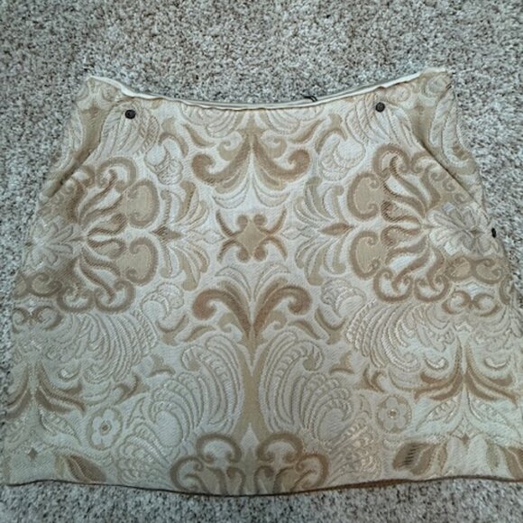 Elie Tahari Mini Skirt Tan/Gold Size 2 - Picture 2 of 4